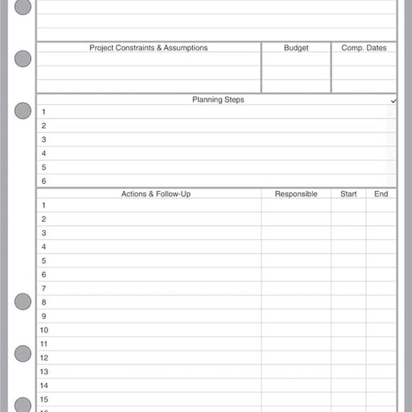 Planner Project Refill Sheets New - Picture 7 of 11